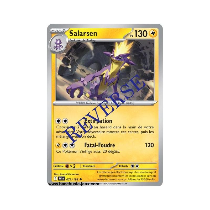 Carte Pokémon EV01 072/198 Salarsen REVERSE