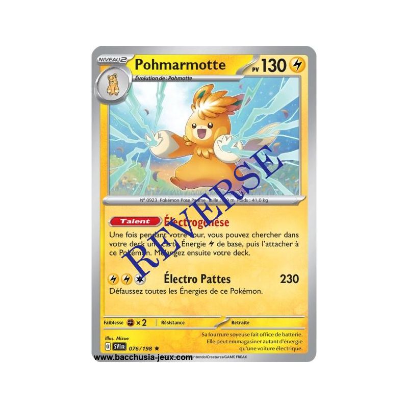 Carte Pokémon EV01 076/198 Pohmarmotte HOLO REVERSE