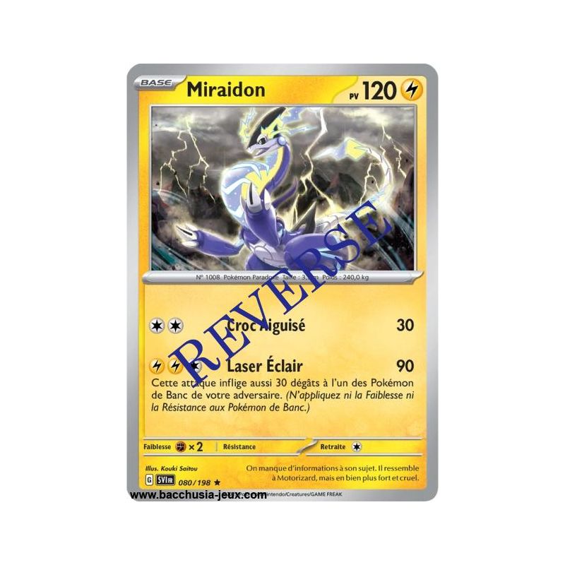 Carte Pokémon EV01 080/198 Miraidon HOLO REVERSE