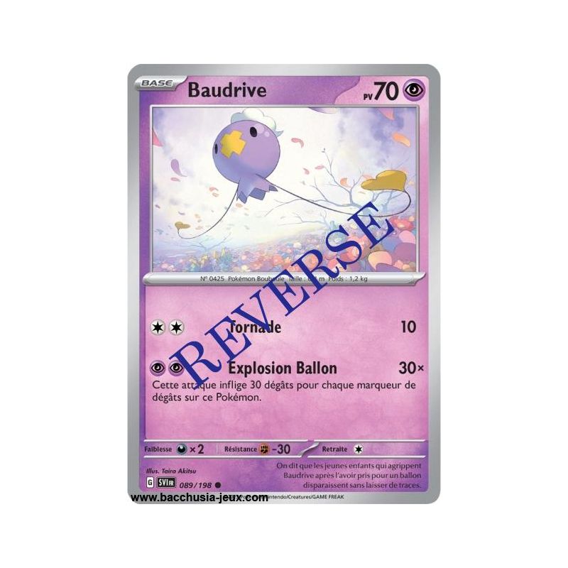 Carte Pokémon EV01 089/198 Baudrive REVERSE