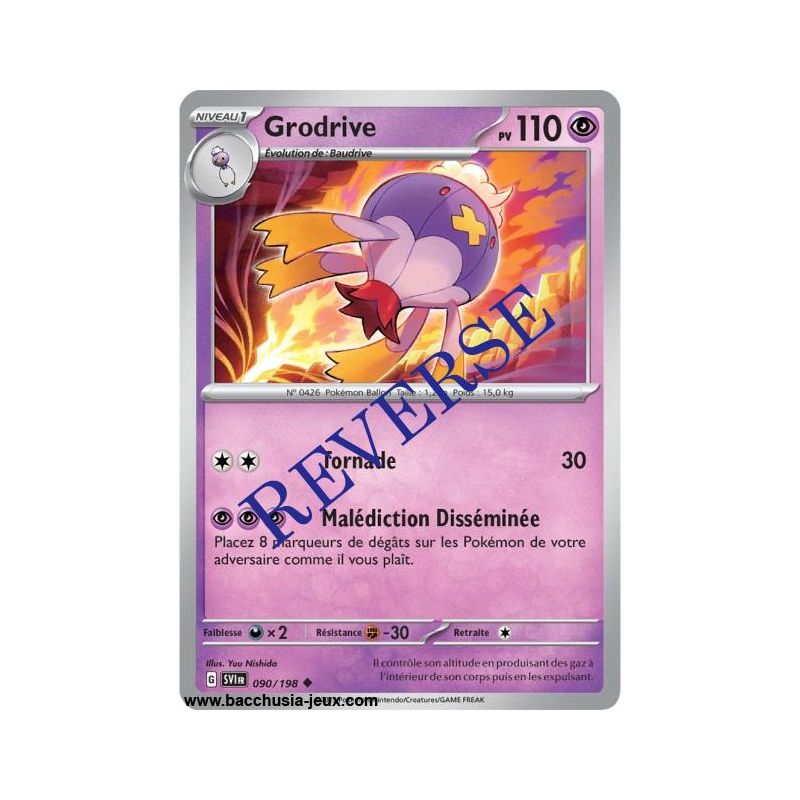 Carte Pokémon EV01 090/198 Grodrive REVERSE