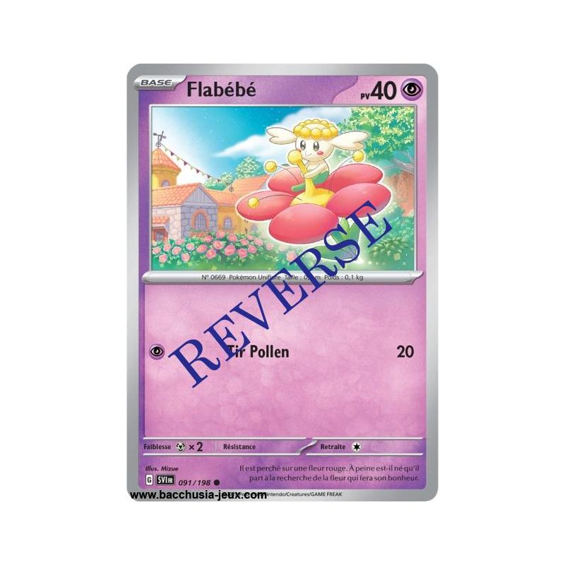 Carte Pokémon EV01 091/198 Flabébé REVERSE