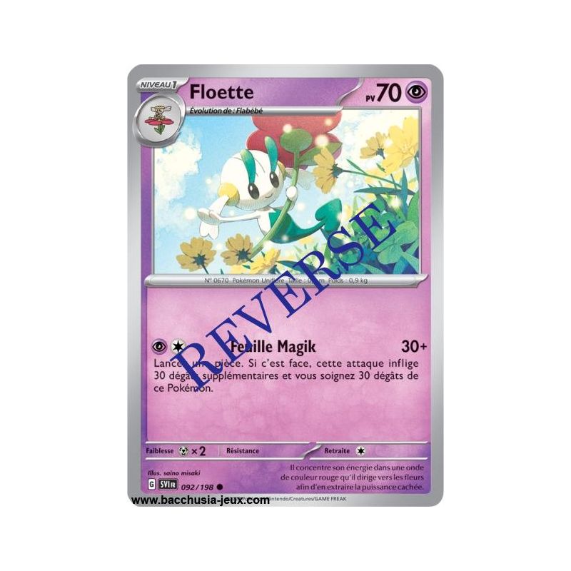Carte Pokémon EV01 092/198 Floette REVERSE