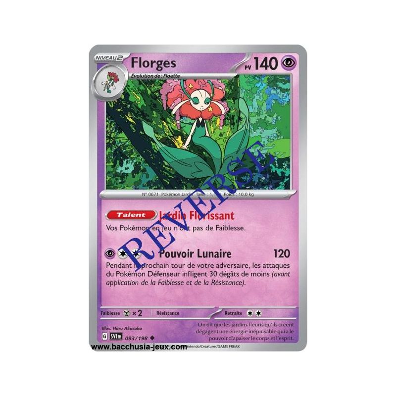 Carte Pokémon EV01 093/198 Florges REVERSE