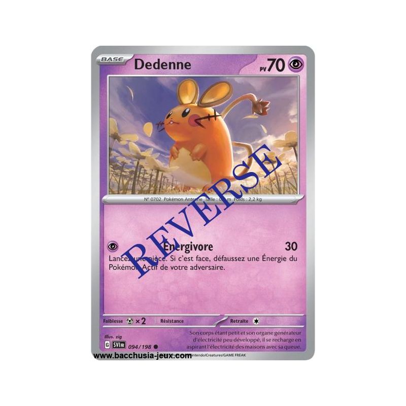 Carte Pokémon EV01 094/198 Dedenne REVERSE
