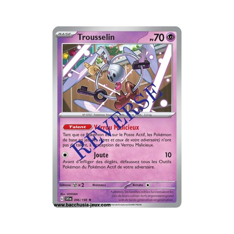 Carte Pokémon EV01 096/198 Trousselin HOLO REVERSE