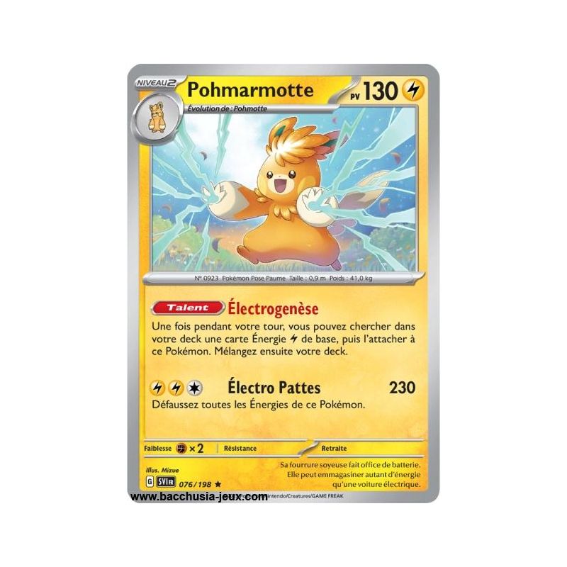 Carte Pokémon EV01 076/198 Pohmarmotte HOLO