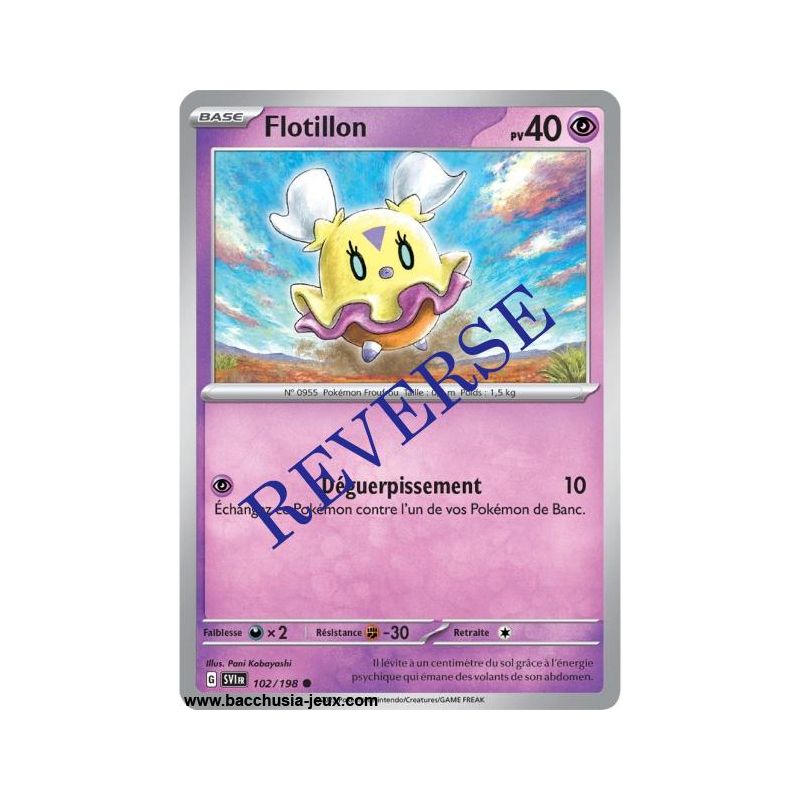 Carte Pokémon EV01 102/198 Flotillon REVERSE