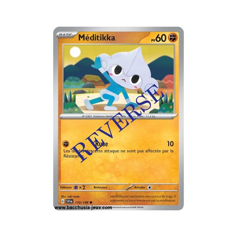 Carte Pokémon EV01 110/198 Méditikka REVERSE