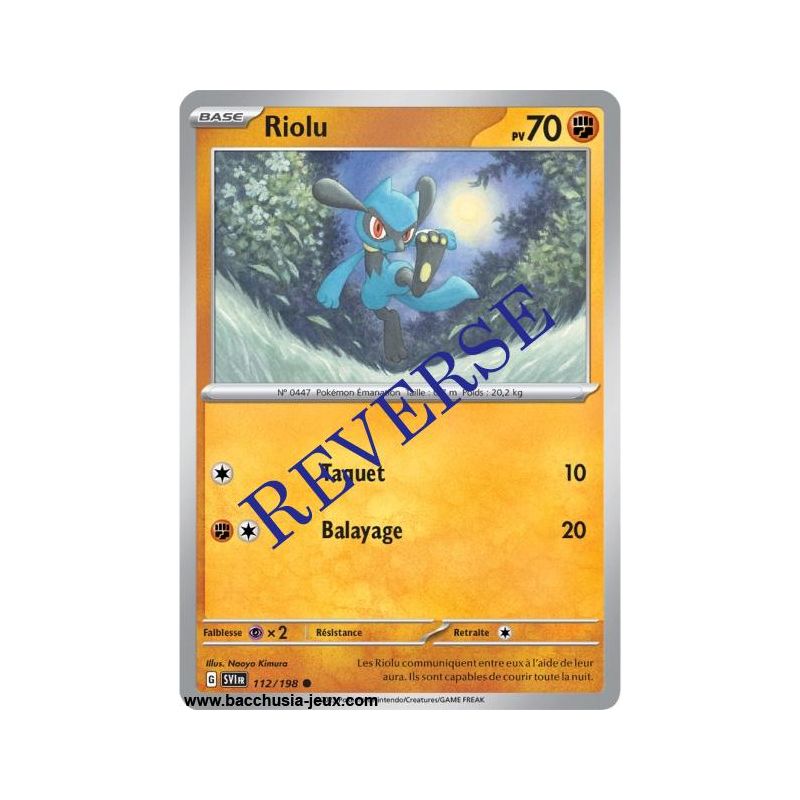 Carte Pokémon EV01 112/198 Riolu REVERSE