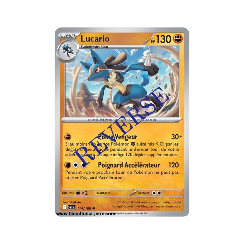 Carte Pokémon EV01 114/198 Lucario REVERSE