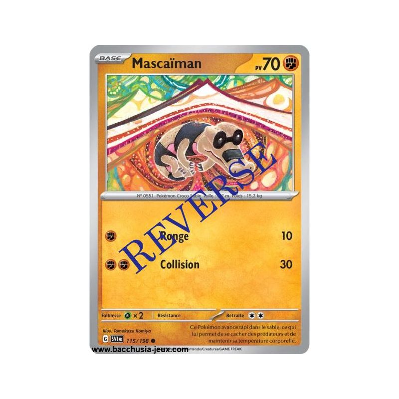 Carte Pokémon EV01 115/198 Mascaïman REVERSE