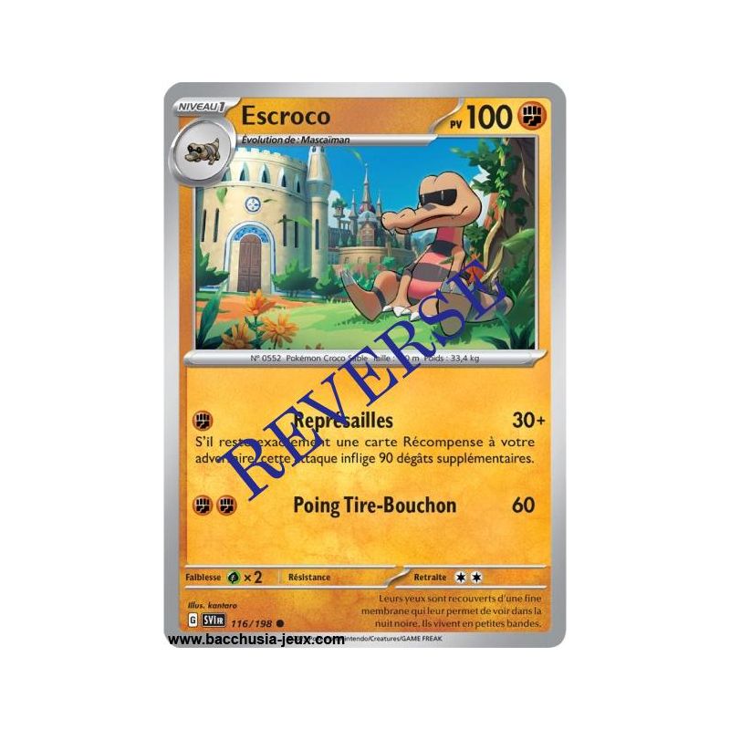 Carte Pokémon EV01 116/198 Escroco REVERSE