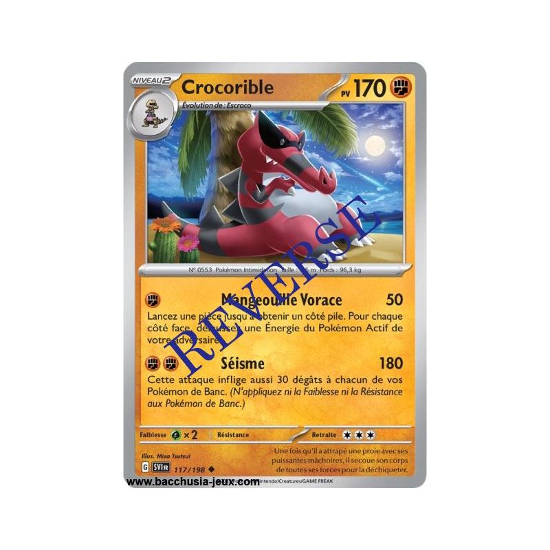 Carte Pokémon EV01 117/198 Crocorible REVERSE