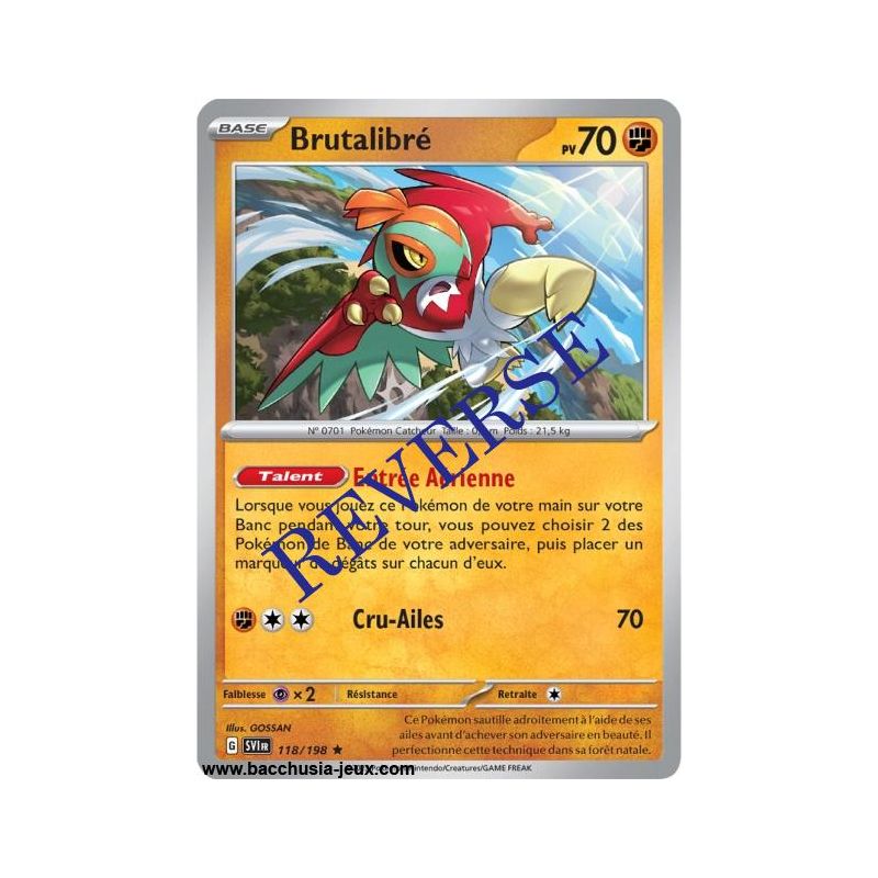Carte Pokémon EV01 118/198 Brutalibré HOLO REVERSE