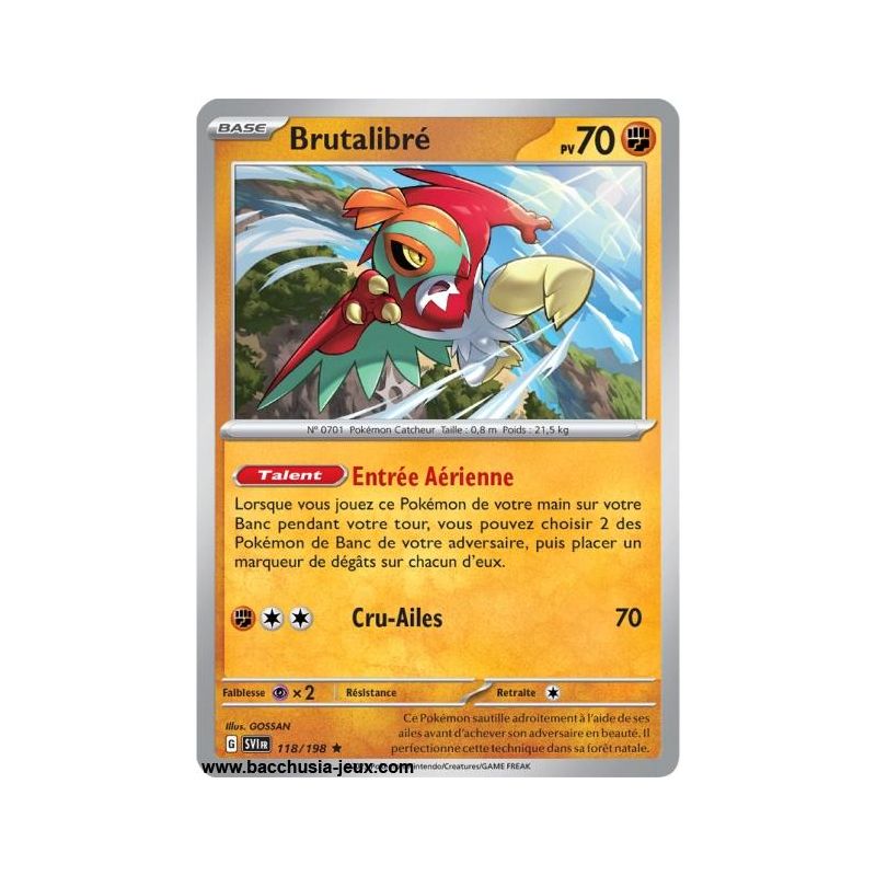 Carte Pokémon EV01 118/198 Brutalibré HOLO