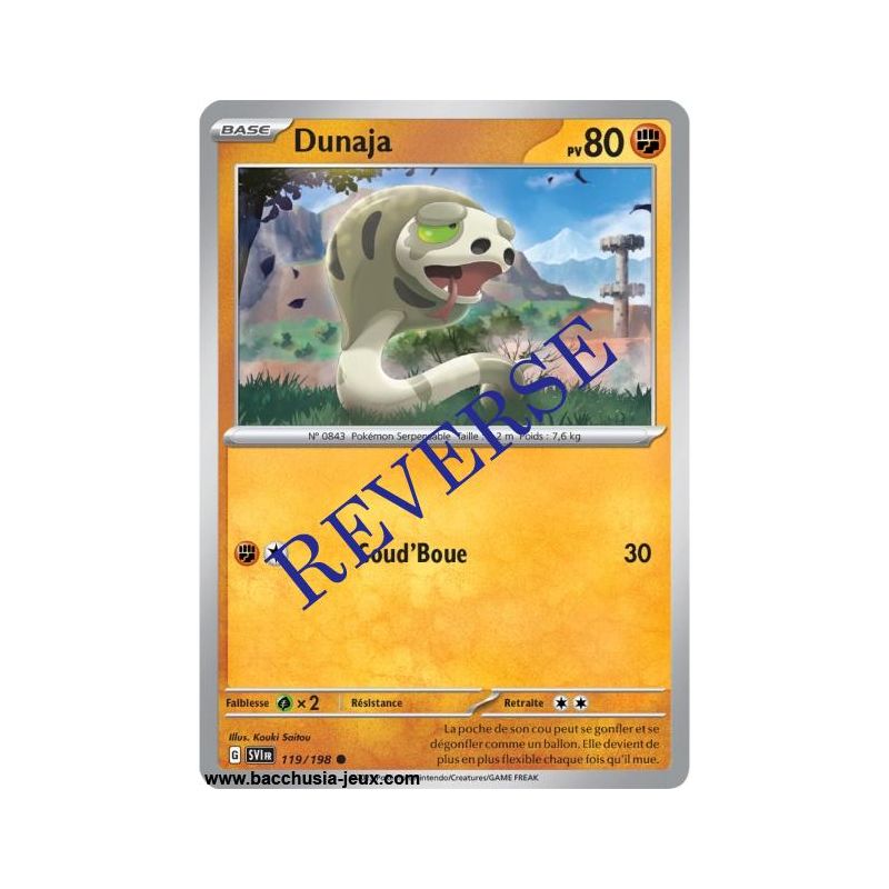 Carte Pokémon EV01 119/198 Dunaja REVERSE