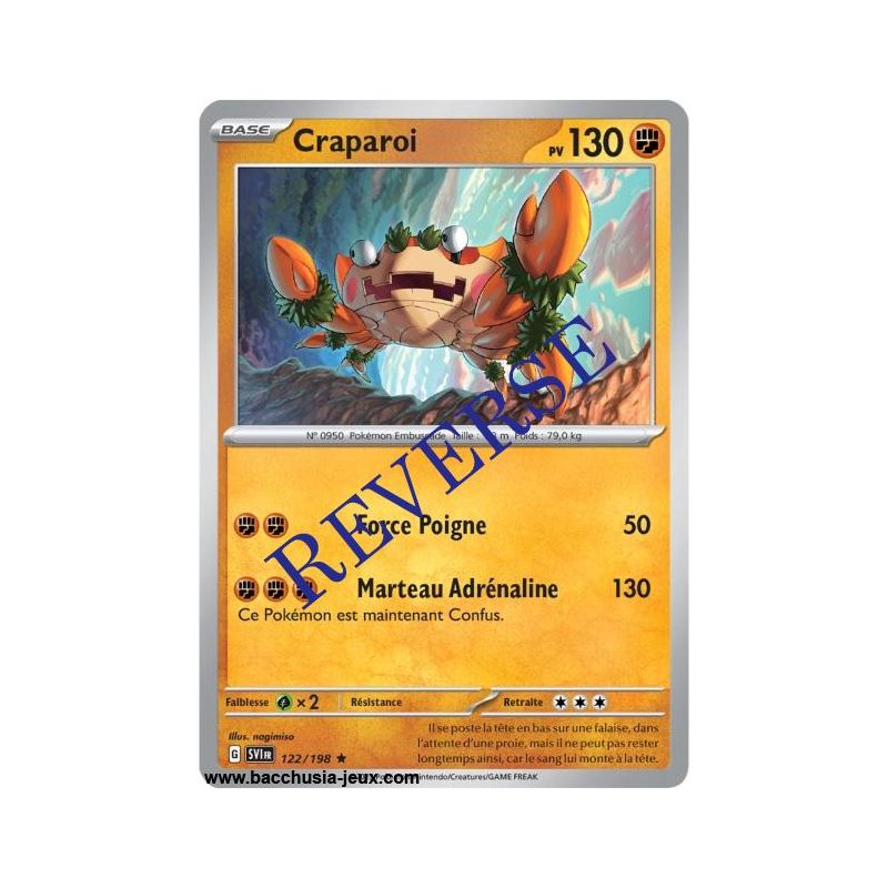 Carte Pokémon EV01 122/198 Craparoi HOLO REVERSE