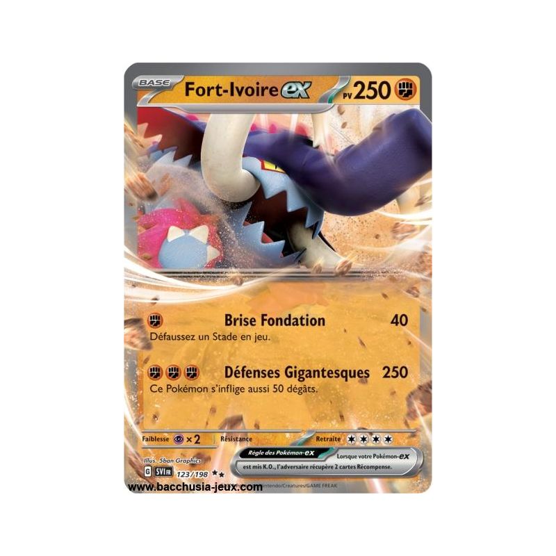 Carte Pokémon EV01 123/198 Fort-Ivoire EX