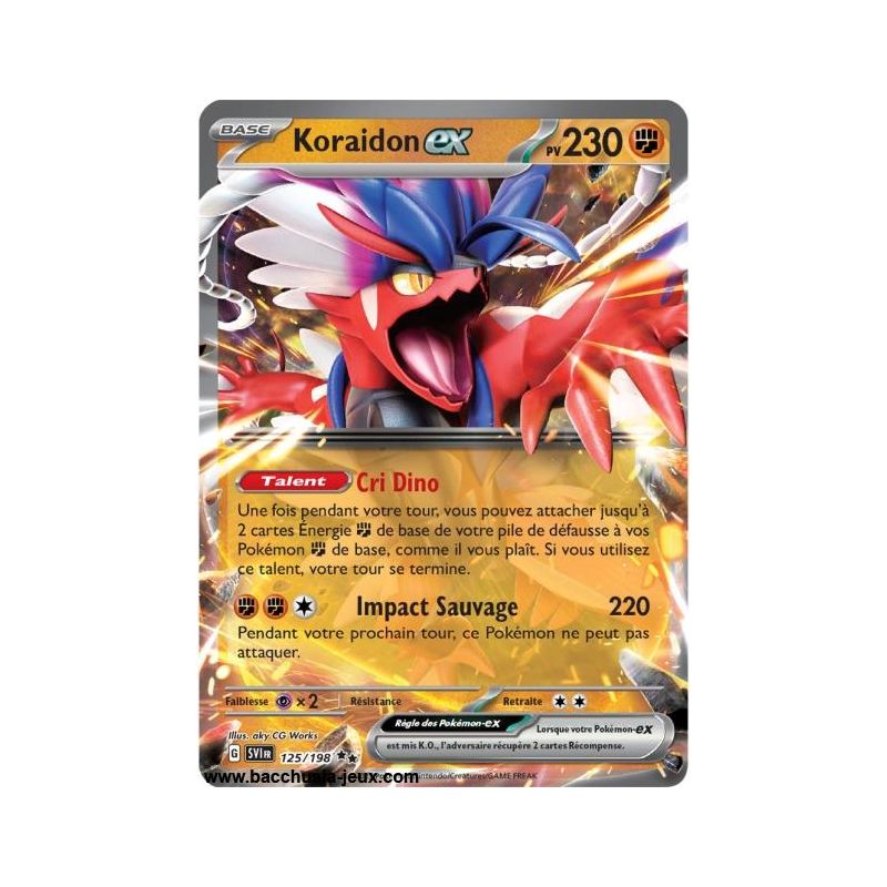 Carte Pokémon EV01 125/198 Koraidon EX
