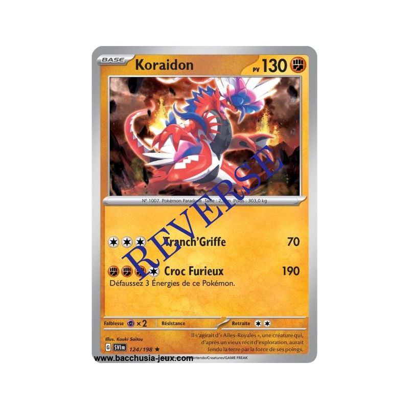 Carte Pokémon EV01 124/198 Koraidon HOLO REVERSE