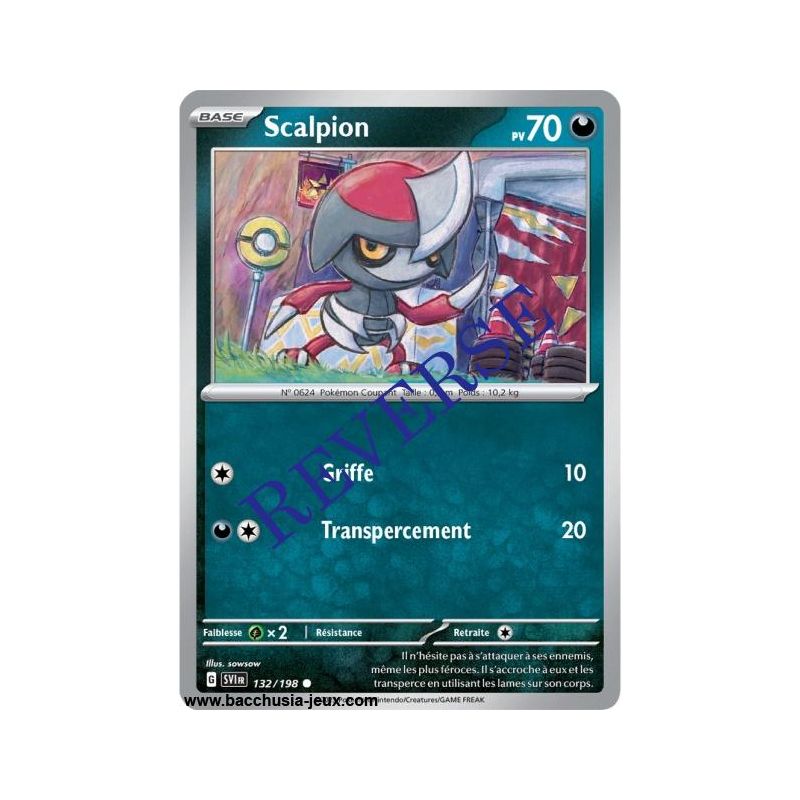 Carte Pokémon EV01 132/198 Scalpion REVERSE