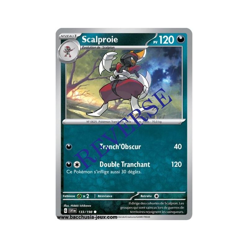 Carte Pokémon EV01 133/198 Scalproie REVERSE