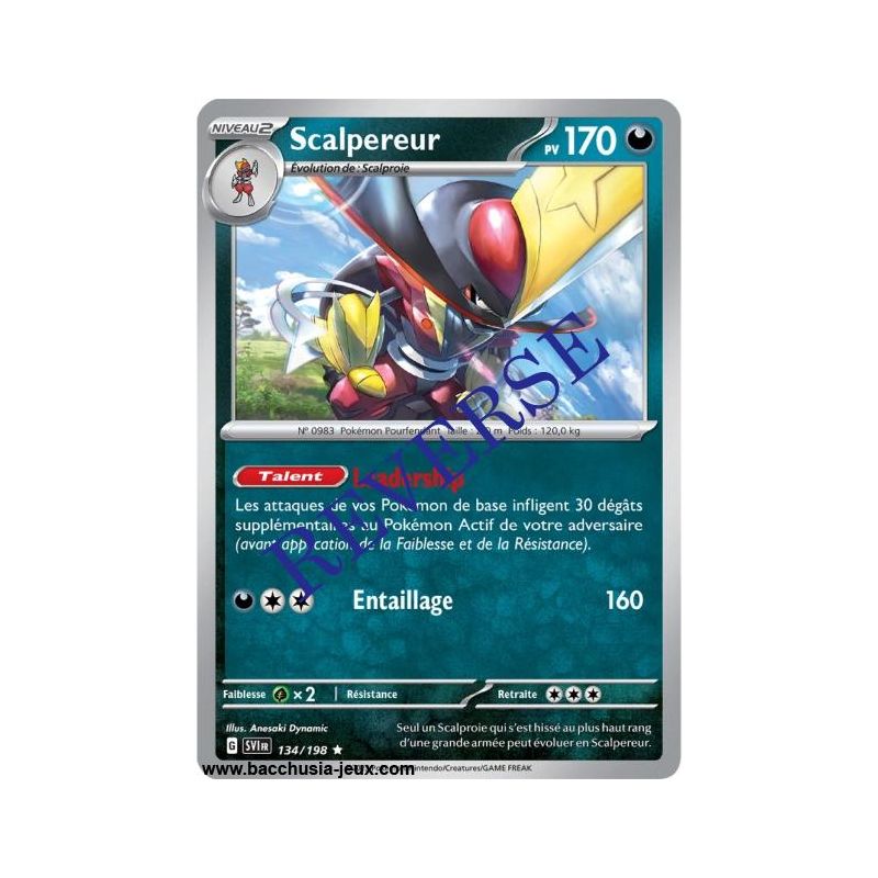 Carte Pokémon EV01 134/198 Scalpereur HOLO REVERSE