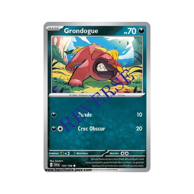 Carte Pokémon EV01 135/198 Grondogue REVERSE
