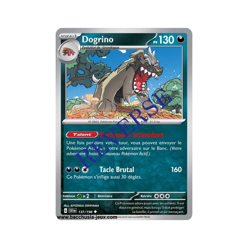 Carte Pokémon EV01 137/198 Dogrino REVERSE