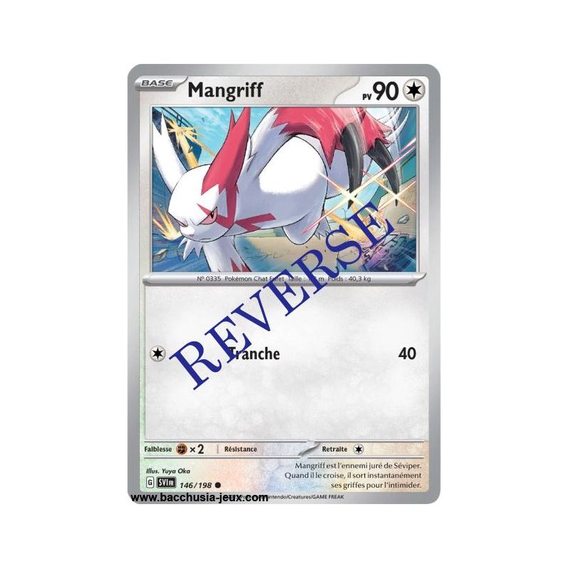 Carte Pokémon EV01 146/198 Mangriff REVERSE