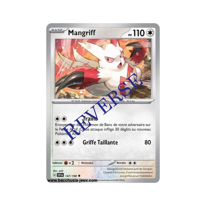 Carte Pokémon EV01 147/198 Mangriff REVERSE