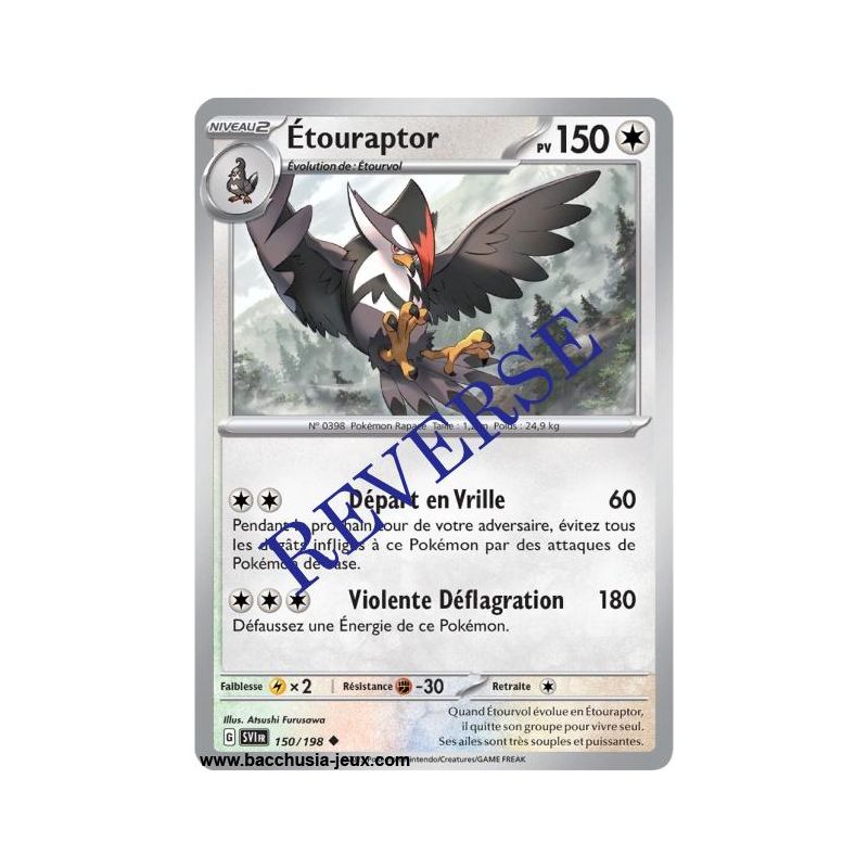Carte Pokémon EV01 150/198 Étouraptor REVERSE