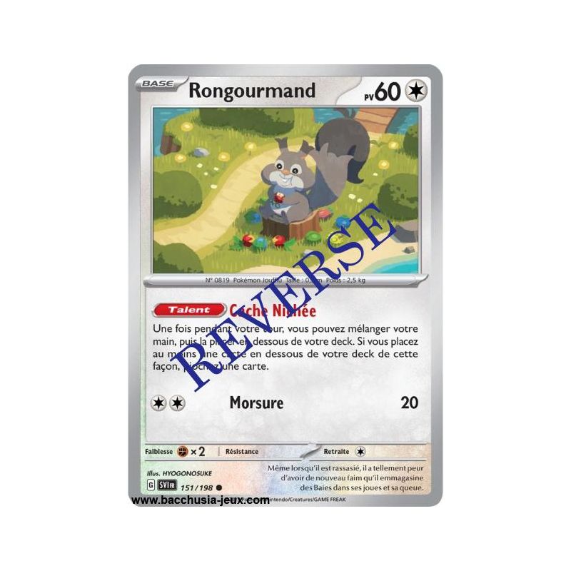 Carte Pokémon EV01 151/198 Rongourmand REVERSE
