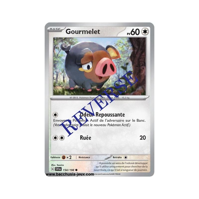 Carte Pokémon EV01 154/198 Gourmelet REVERSE