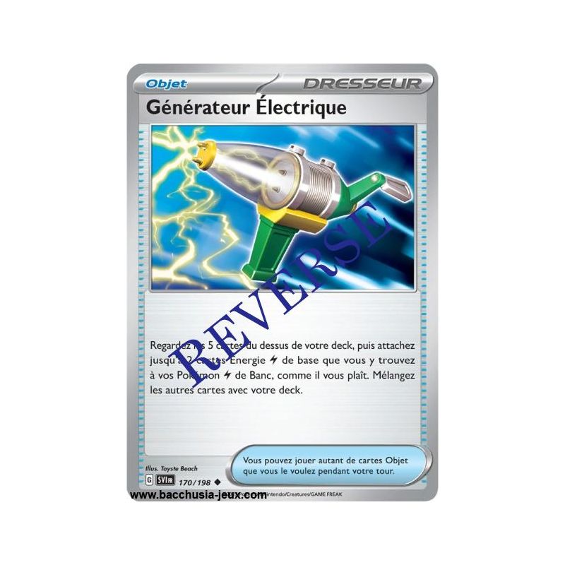 Carte Pokémon EV01 170/198 Générateur Électrique REVERSE