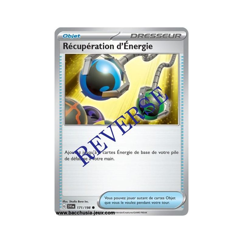 Carte Pokémon EV01 171/198 Récupération d’Énergie REVERSE