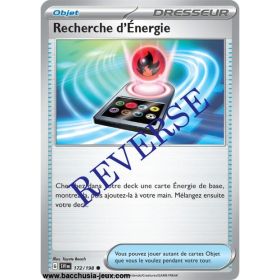 Carte Pokémon EV01 172/198 Recherche d’Énergie REVERSE