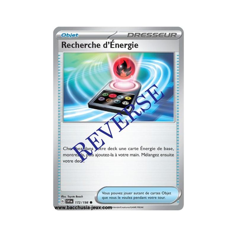 Carte Pokémon EV01 172/198 Recherche d’Énergie REVERSE