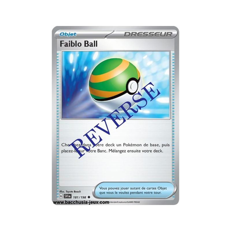 Carte Pokémon EV01 181/198 Faiblo Ball REVERSE