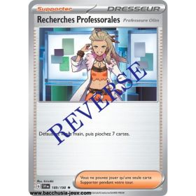Carte Pokémon EV01 189/198 Recherches Professorales (Professeure Olim) HOLO REVERSE