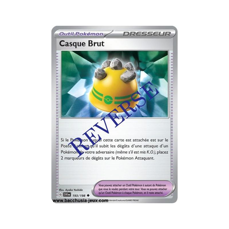 Carte Pokémon EV01 193/198 Casque Brut REVERSE