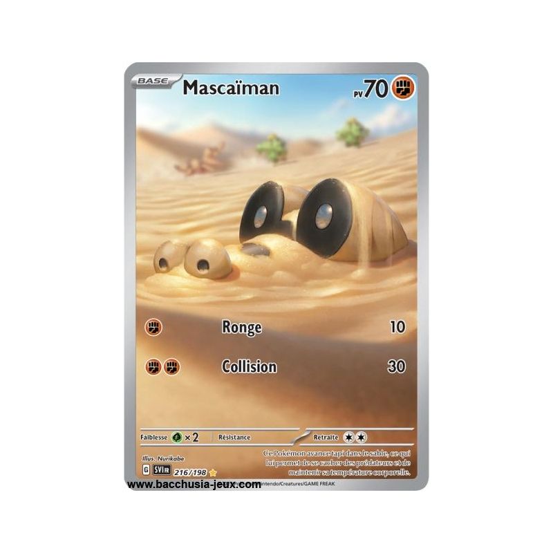 Carte Pokémon EV01 216/198 Mascaïman SECRETE