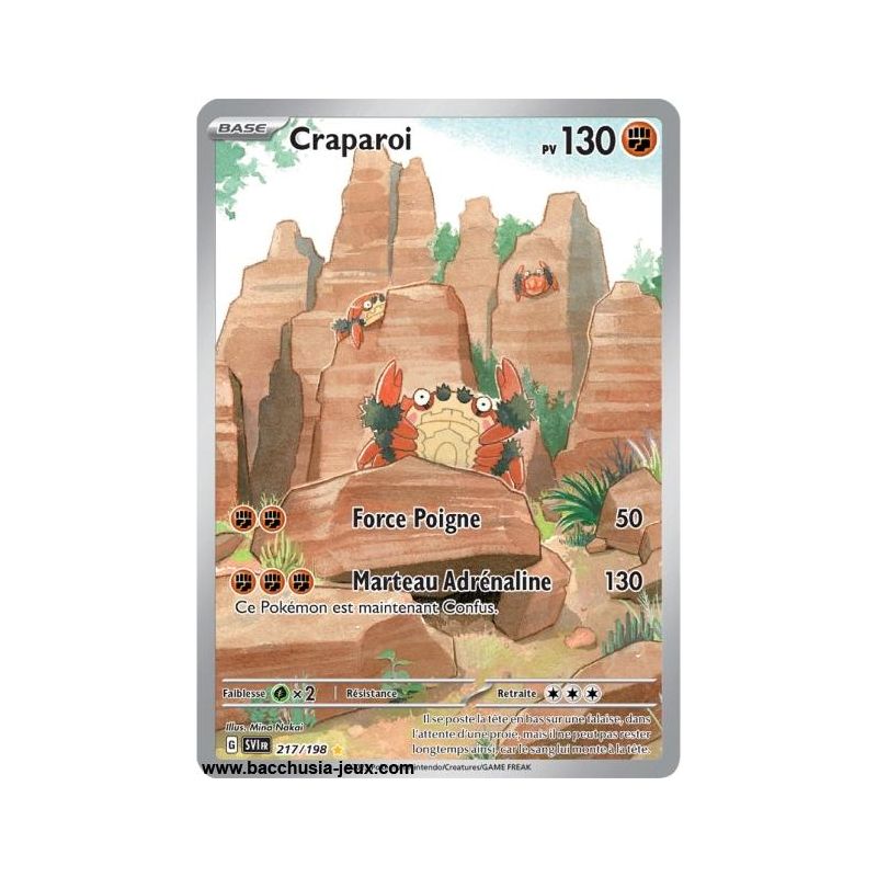 Carte Pokémon EV01 217/198 Craparoi SECRETE
