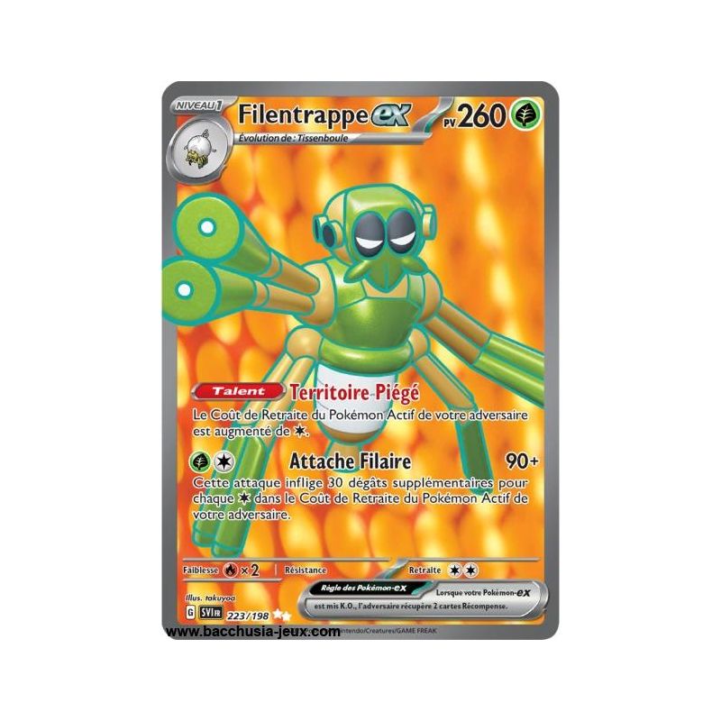 Carte Pokémon EV01 223/198 Filentrappe EX SECRETE