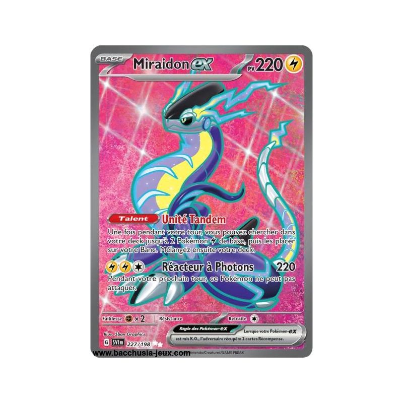 Carte Pokémon EV01 227/198 Miraidon EX SECRETE