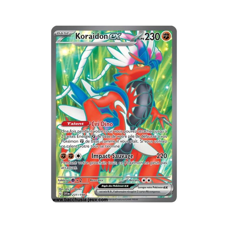 Carte Pokémon EV01 231/198 Koraidon EX SECRETE
