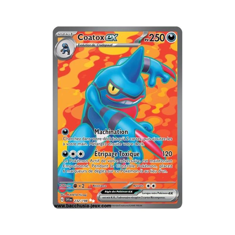 Carte Pokémon EV01 232/198 Coatox EX SECRETE