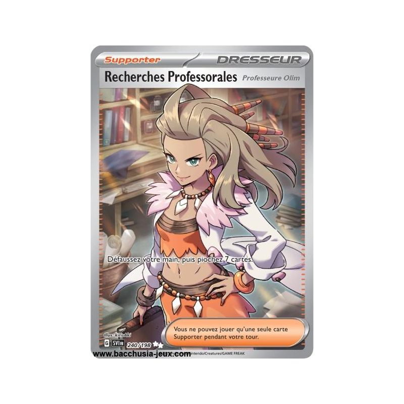 Carte Pokémon EV01 240/198 Recherches Professorales (Professeure Olim) SECRETE