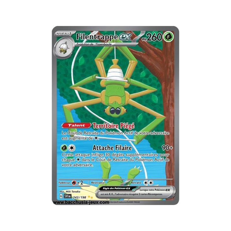 Carte Pokémon EV01 243/198 Filentrappe EX SECRETE